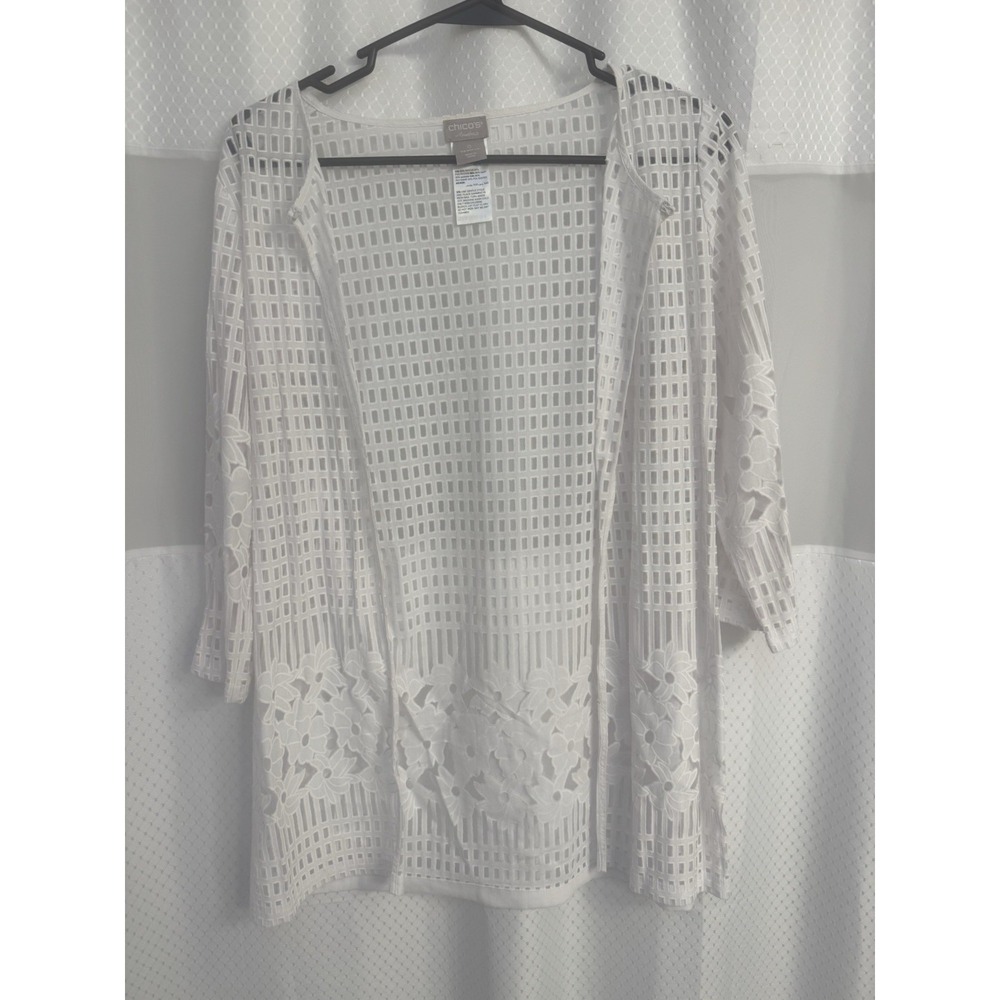 Chicos Women's Size 0 White Cardigan